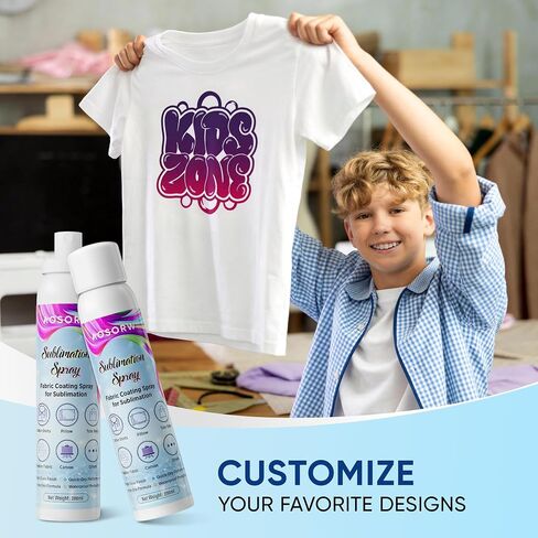 AOSORW Sublimation Spray for Cotton Shirts: Sublimation Coating Supplies for T-Shirts Canvas Polyester (6.76 oz / 200 mL) in Kuwait