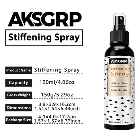 Fabric Stiffening Spray, Quick Drying Clear Spray for Stiffening, Draping and Shaping Fabric, DIY Crafts & Hat Stiffener Spray for Ribbons, Lace, Crochet, Bows, Doilie, Micrame -120ml in Kuwait