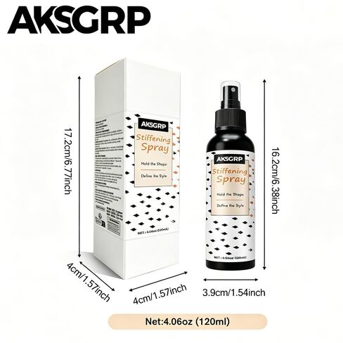 Fabric Stiffening Spray, Quick Drying Clear Spray for Stiffening, Draping and Shaping Fabric, DIY Crafts & Hat Stiffener Spray for Ribbons, Lace, Crochet, Bows, Doilie, Micrame -120ml in Kuwait