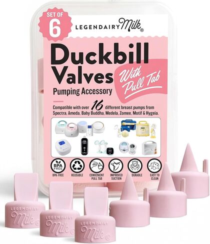 صمامات Duckbill من Legendairy Milk® مزودة بعروة سحب - متوافقة مع Spectra - عبوة من 6 قطع in Kuwait