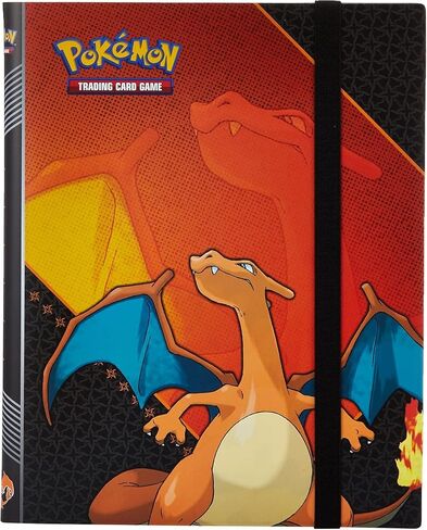 Ultra Pro - Pokemon: Charizard 9-Pocket Full-View PRO Binder Red, Trading Card Collector's Album Display Binder Protection Solution in Kuwait