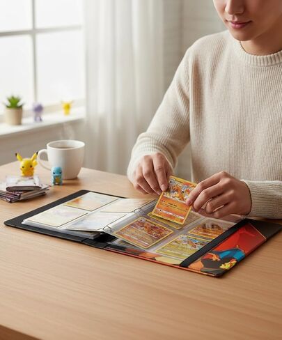Ultra Pro - Pokemon: Charizard 9-Pocket Full-View PRO Binder Red, Trading Card Collector's Album Display Binder Protection Solution in Kuwait