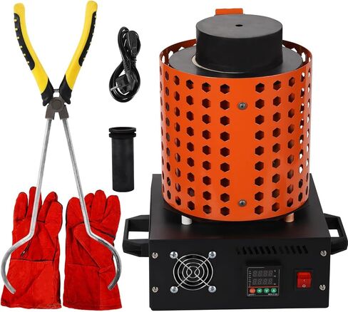3kg Gold Melting Furnace 1800W | 2102°F Electric Furnace | Includes Graphite Crucible | Gold Melting Kit | Suitable for Casting and Refining Jewelry, Gold, Silver, Copper, and Aluminum (110V) in Kuwait