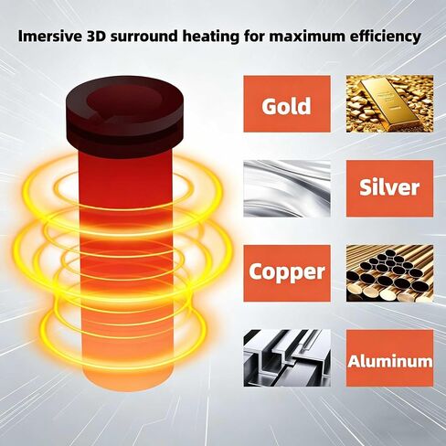 3kg Gold Melting Furnace 1800W | 2102°F Electric Furnace | Includes Graphite Crucible | Gold Melting Kit | Suitable for Casting and Refining Jewelry, Gold, Silver, Copper, and Aluminum (110V) in Kuwait