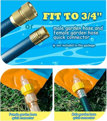 Spring Water Slip and Water Slide for Kids Backyard, 22ft*3 Racing Lanes Slip Water Slides with Sprinkler for Age 5-8 8-12, Summer Outdoor Water Toy with 3 Inflatable Bodyboards in Saudi Arabia