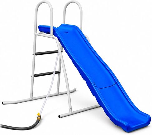 XDP Recreation 6 Foot Water Wave Slide with Built in Adjustable Sprinkler, Freestanding with Ground Pad and Hose Extension for Lawn Fun, Ages 3 to 8 in Saudi Arabia
