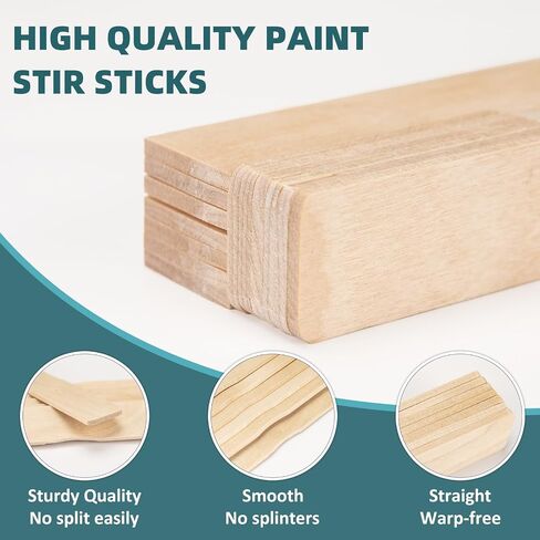 WISYOK 15 Pack 12 Inch Paint Stir Sticks, Wooden in Kuwait