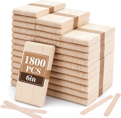 150Pcs Jumbo Popsicle Sticks, 6 Inch Natural Wood Craft Sticks in Saudi Arabia