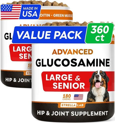 STRELLALAB Advanced Glucosamine for Senior Dogs, Chondroitin Joint Support in Kuwait