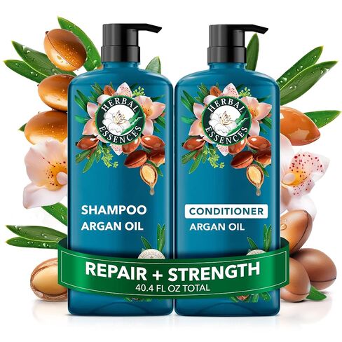 Herbal Essences Shampoo and Conditioner Set Repairing Argan Oil of Morocco with Natural Source Ingredients, Color Safe, BioRenew, 20.2 Fl Oz, 2 Count in Kuwait