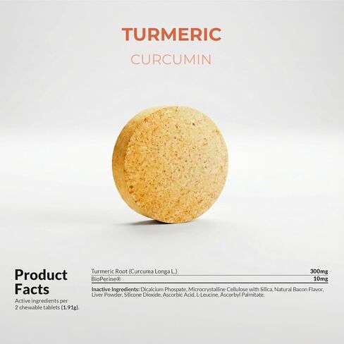 Turmeric for Dogs - Natural Anti-Inflammatory & Pain Relief, 120 ct in Kuwait