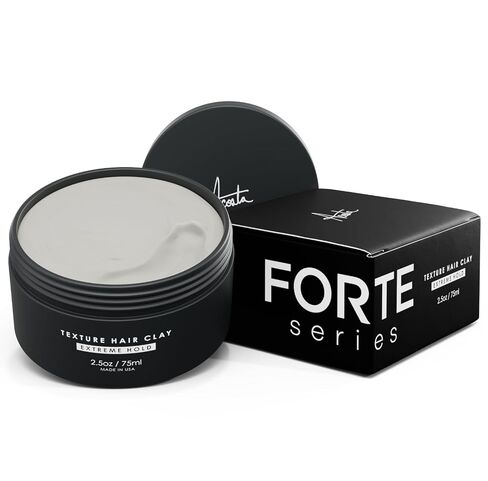 Hair Clay for Men by Forte Series | Extreme Hold Mens Hair Clay | Matte Texture Paste with Natural Ingredients to Add Volume and Definition to Thick/Coarse Hair | Men's Hair Styling Products, (2.5 Oz) in Kuwait