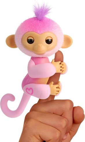 Fingerlings 2023 New Interactive Baby Monkey Reacts to Touch – 70+ Sounds & Reactions – Harmony (Pink) in Kuwait
