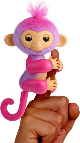 Fingerlings 2023 NEW Interactive Baby Monkey Reacts to Touch – 70+ Sounds & Reactions – Charli (Purple) in Kuwait