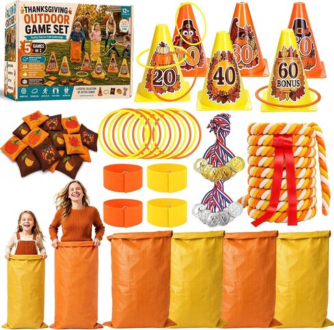 52PCS 6 in 1 Fall Festival Games Set，Thanksgiving Games for Family Party in Kuwait