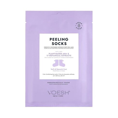 VOESH- Exfoliating Peeling Socks, Foot Peel For Dry Feet, Vegan Beauty, Callus Remover, Intensive Foot Treatment, At Home Spa, Treatment Socks in Kuwait