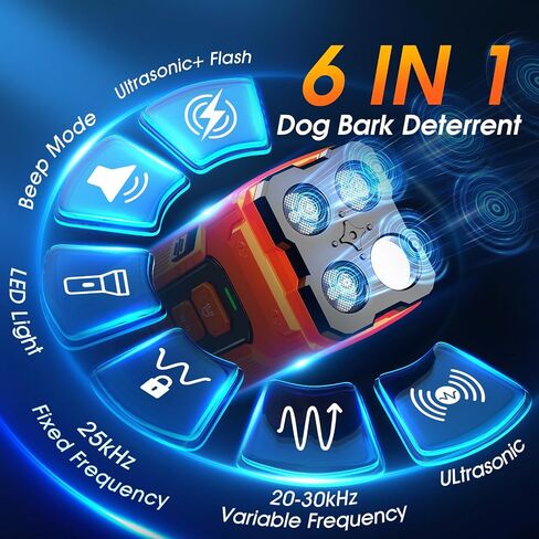 Dog Bark Deterrent Devices,Anti Barking Device 3X Ultrasonic Bark Control Device 50ft Range, Rechargeable & Safe Dog Training Tool for Quiet Walks and Peaceful Homes in Kuwait