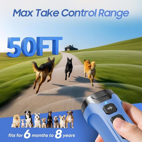 Dog Bark Deterrent Devices - Humane & Effective Training Dog, Stop No More Barking with 3X Ultrasonic Emitters (Blue) in Kuwait