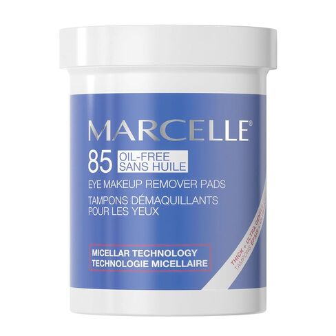 Marcelle Oil-Free Eye Make-Up Remover Pads, Sensitive Eyes, Long-Wearing Makeup Removal, Micellar Technology, Hypoallergenic, Fragrance-Free, Paraben-Free, Alcohol-Free, Cruelty-Free, 85 Pads in Kuwait