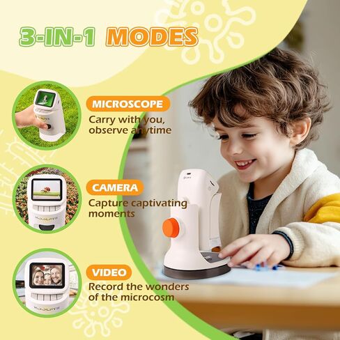 Handheld Digital Microscope for Kids, 1000X, 2.1'' HD LCD Screen in Saudi Arabia