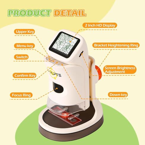 Handheld Digital Microscope for Kids, 1000X, 2.1'' HD LCD Screen in Saudi Arabia