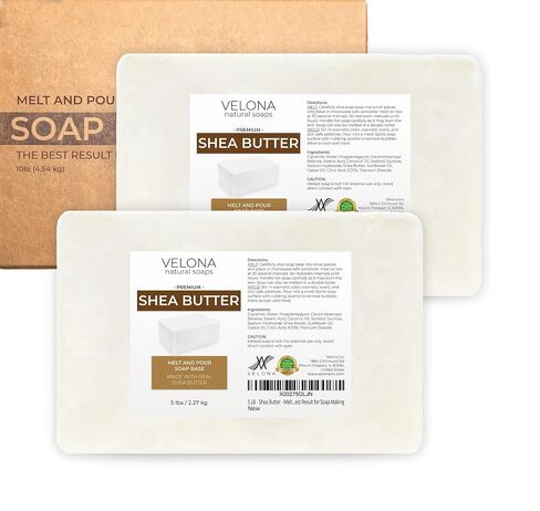 velona 10 lb - Shea Butter Soap Base, Melt & Pour, SLS/SLES Free in Kuwait