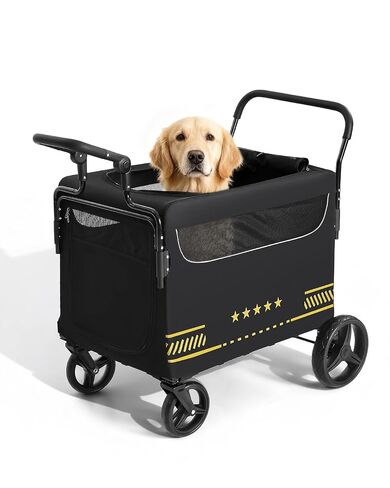 Heavy Duty Pet Stroller for Medium & Large Dogs with Ramp in Kuwait