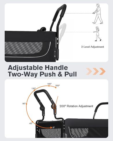 Heavy Duty Pet Stroller for Medium & Large Dogs with Ramp in Kuwait
