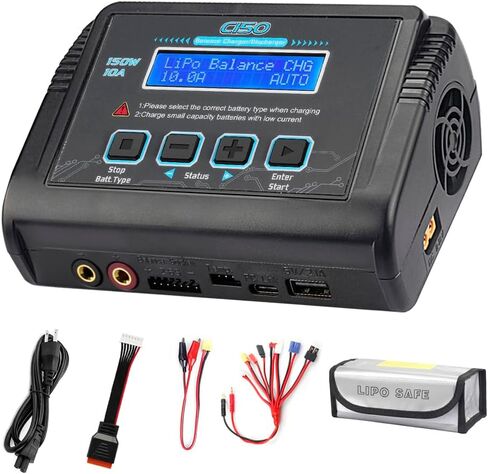 LiPo Battery Charger, 150W 10A Balance Fast Charger for RC Car Drone in Saudi Arabia