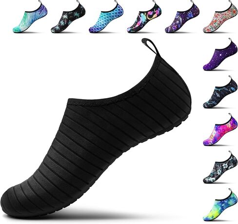 SIMARI Water Shoes for Women Men Swim Aqua Socks Beach Pool Essentials Barefoot Surf River Boat Kayak Sea Yoga Sand Exercise Sport Accessories Breathable Quick-Dry Adult Youth Kid Size SWS001 in Kuwait