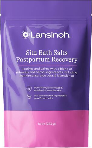 Lansinoh Sitz Bath Salts Postpartum Essentials, With Soothing and Calming Ingredients Including Lavender Oil, Frankincense and Aloe Vera, 10 Ounce in Saudi Arabia