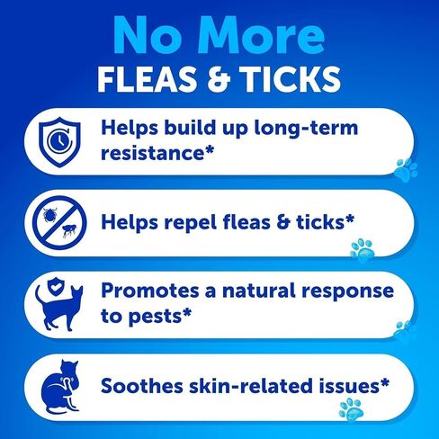 Flea and Tick Prevention for Cats - 135 Chews - Cat Flea & Tick Control in Kuwait
