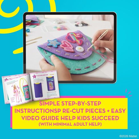 Barbie® Sew Your Own Minibag Kit for Kids Ages 6-12 - 6 Felt Bag Projects in Kuwait