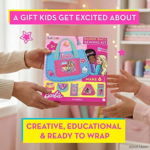 Barbie® Sew Your Own Minibag Kit for Kids Ages 6-12 - 6 Felt Bag Projects in Kuwait
