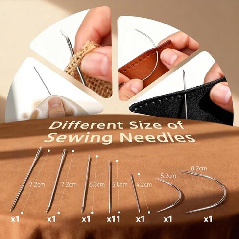 Coquimbo Leather Sewing Kit: 43pcs Needle and Thread Kit with Sewing Awl in Kuwait