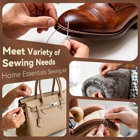 Coquimbo Leather Sewing Kit: 43pcs Needle and Thread Kit with Sewing Awl in Kuwait