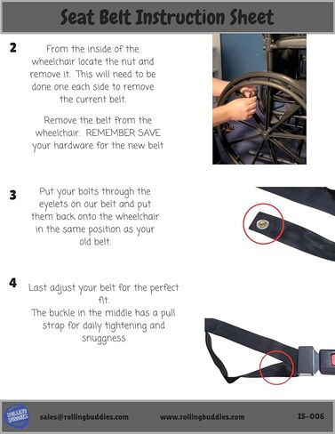Wheelchair Seat Belt up to 48" Auto Style Metal Buckle Fits Most Newer Medline, Drive, E&J, ALCO and Other Manual Wheelchairs in Kuwait