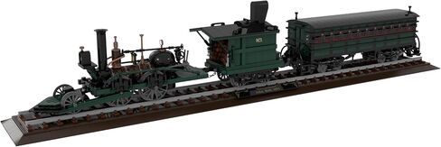 The ATOM Brick John Bull Locomotive Building Set – Historic 1831 Steam Engine Model, Premium Mini-Brick Construction Kit with Hardcover Instruction Book, Detailed Train Collectible for Teens & Adults in Kuwait