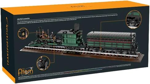 The ATOM Brick John Bull Locomotive Building Set – Historic 1831 Steam Engine Model, Premium Mini-Brick Construction Kit with Hardcover Instruction Book, Detailed Train Collectible for Teens & Adults in Kuwait