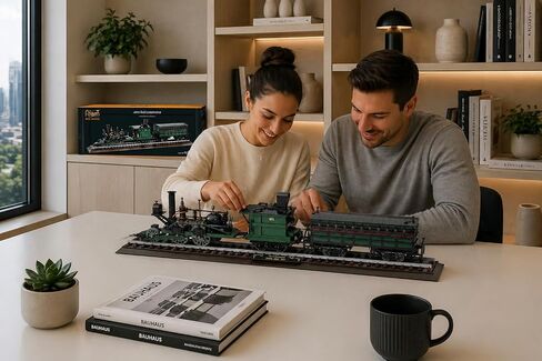 The ATOM Brick John Bull Locomotive Building Set – Historic 1831 Steam Engine Model, Premium Mini-Brick Construction Kit with Hardcover Instruction Book, Detailed Train Collectible for Teens & Adults in Kuwait