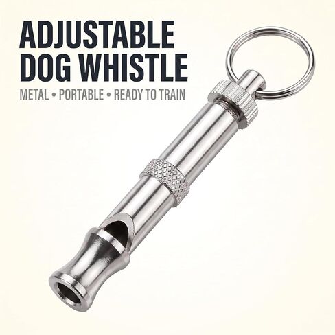 2Pcs Silver Adjustable Ultrasonic Dog Whistle, Portable Dog Training and Behavior Aids, Pet Whistle Supersonic Whistle Dog Whistles for Pet Training, Dog Whistles in Saudi Arabia
