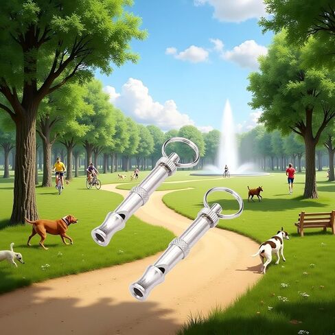 2Pcs Silver Adjustable Ultrasonic Dog Whistle, Portable Dog Training and Behavior Aids, Pet Whistle Supersonic Whistle Dog Whistles for Pet Training, Dog Whistles in Saudi Arabia