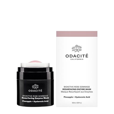 Odacité Exfoliating Face Peel Mask - Bioactive Rose Gommage, Pineapple, and Hyaluronic Acid Gel Glow Recipe- Resurfacing Enzyme Mask for Dullness, Clogged Pores and Dead Skin Build Up, 1.69 fl oz in Kuwait