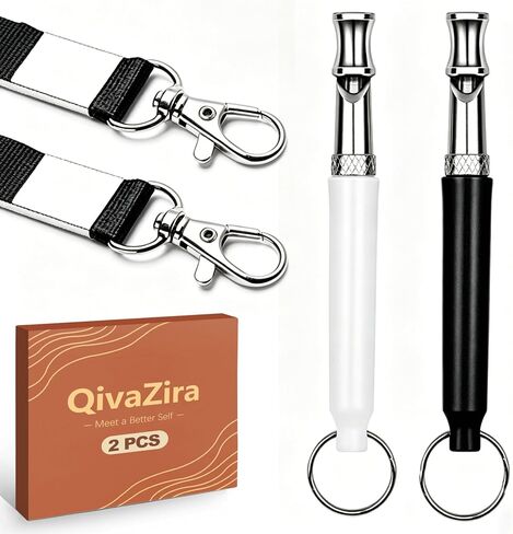 2 Pack Dog Whistle for Recall Training with Lanyard Frequency Adjustable Metal Training Whistle for Puppies Pet Communication Supplies Daily Exercise Outdoor Activity Tool Kit in Kuwait