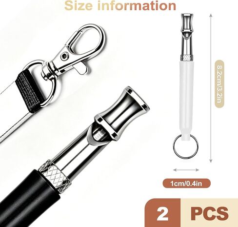 2 Pack Dog Whistle for Recall Training with Lanyard Frequency Adjustable Metal Training Whistle for Puppies Pet Communication Supplies Daily Exercise Outdoor Activity Tool Kit in Kuwait