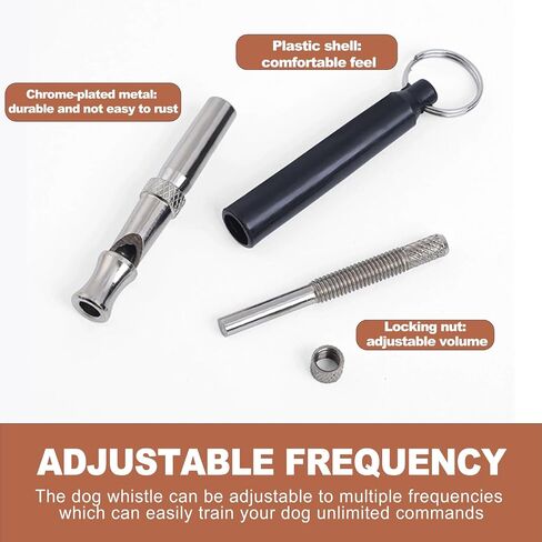 2 Pack Dog Whistle for Recall Training with Lanyard Frequency Adjustable Metal Training Whistle for Puppies Pet Communication Supplies Daily Exercise Outdoor Activity Tool Kit in Kuwait