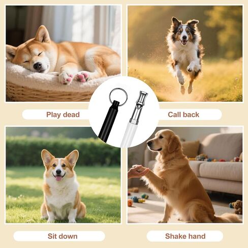 2 Pack Dog Whistle for Recall Training with Lanyard Frequency Adjustable Metal Training Whistle for Puppies Pet Communication Supplies Daily Exercise Outdoor Activity Tool Kit in Kuwait