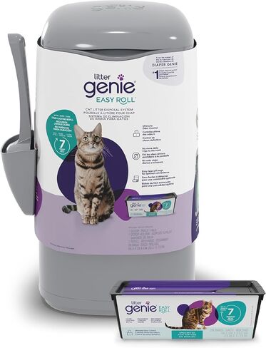 Litter Genie Easy Roll Cat Litter Disposal Pail | Odor Control, Refill Bags & Scoop in Saudi Arabia