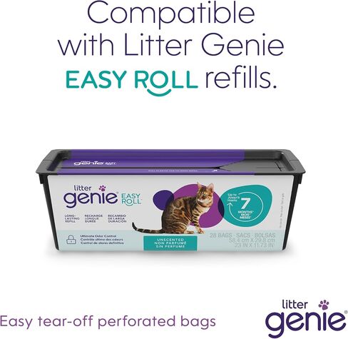 Litter Genie Easy Roll Cat Litter Disposal Pail | Odor Control, Refill Bags & Scoop in Saudi Arabia