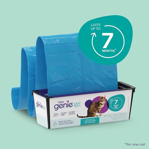 Litter Genie Easy Roll Cat Litter Disposal Pail | Odor Control, Refill Bags & Scoop in Saudi Arabia